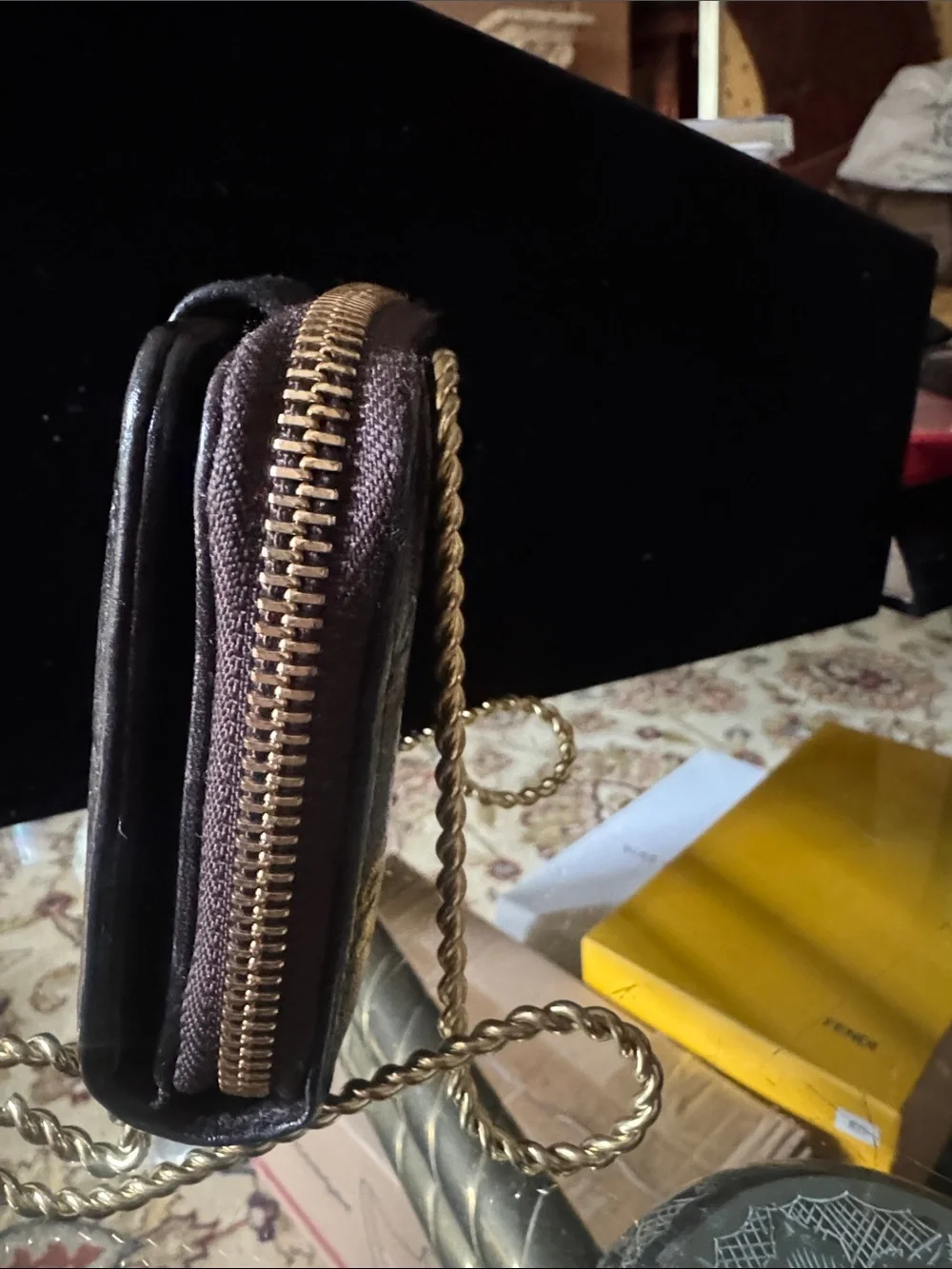 Gucci Black Embossed GG Leather Compact Wallet